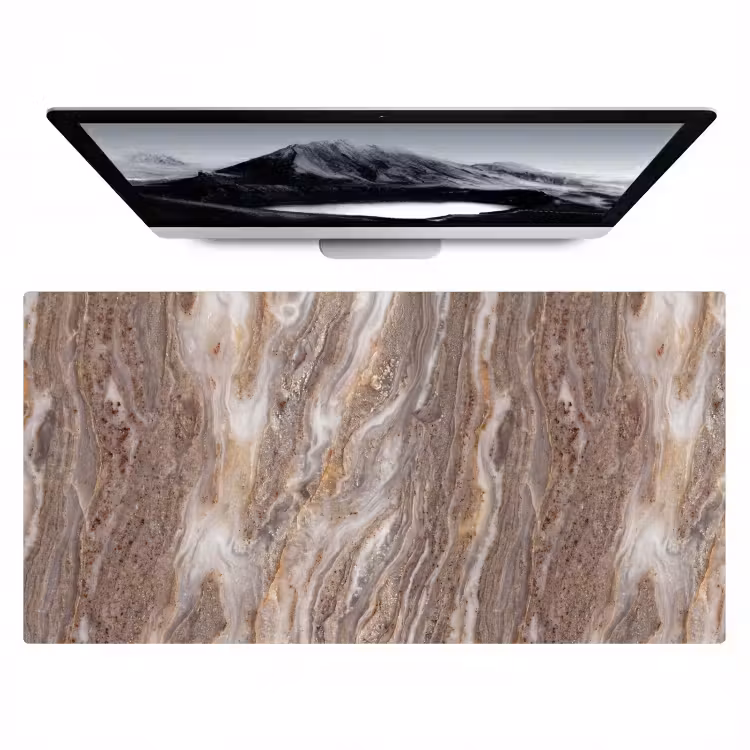 Textuur - Steen - Abstract - Beige Muismat XXL klein -zzz3d