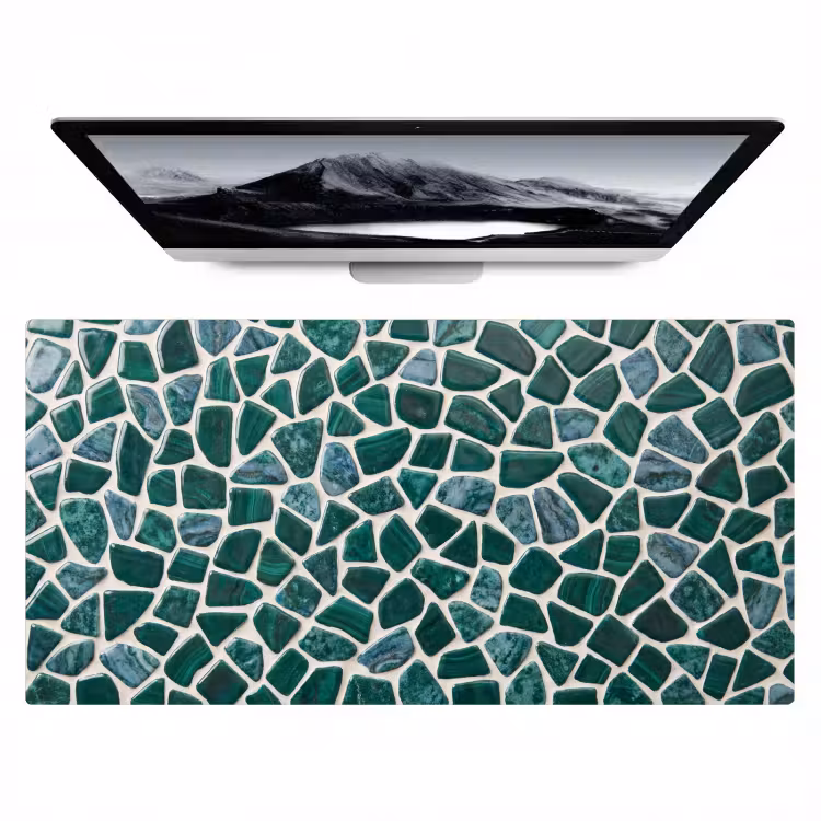 Textuur - Steen - Groen - Abstract - Patroon Muismat XXL klein -zzz3d