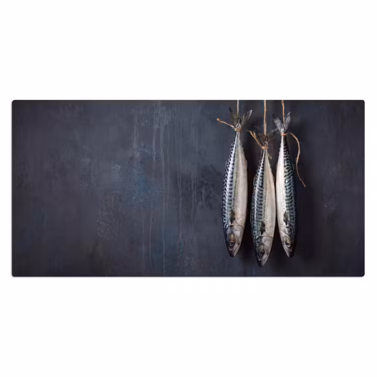 Desk Mat - Three Fish - Rope - Drie vissen - Touw Muismat XXL klein