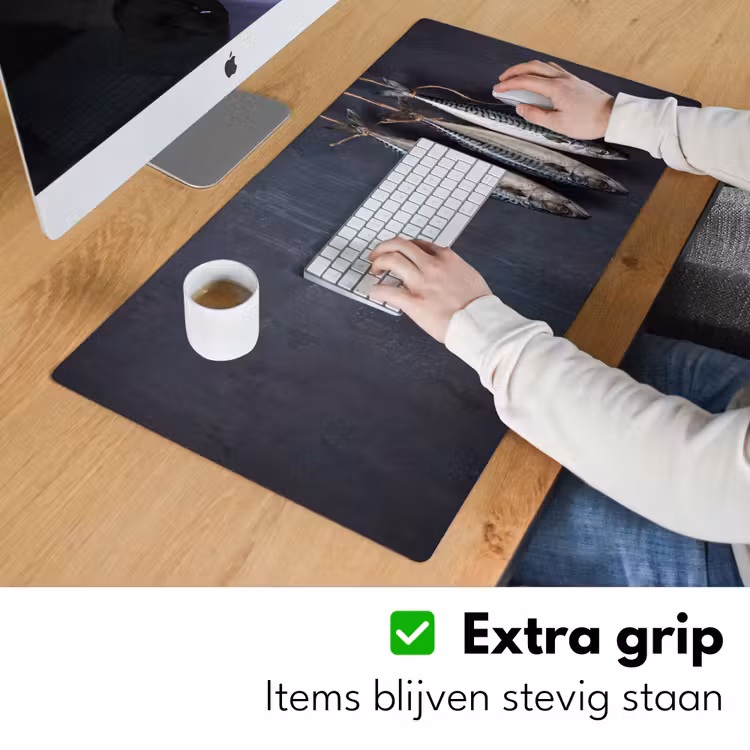 Desk Mat - Three Fish - Rope - Drie vissen - Touw Muismat XXL klein