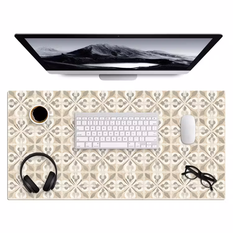 Tegel - Motief - Beige Muismat XXL klein 681 -3d