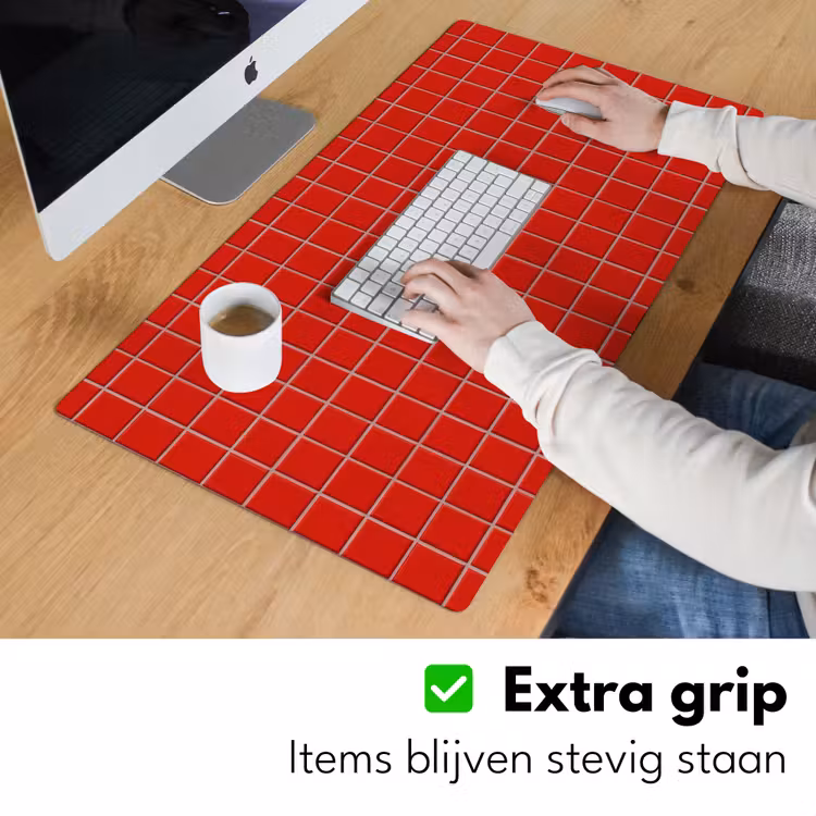 Tegel - Patroon - Kersen - Rood Muismat XXL klein 681 -sfeer3