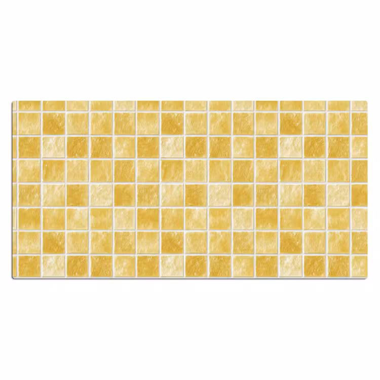 Tegels - Mozaïek - Textuur - Goudgeel Muismat XXL klein 681 -3d_leeg