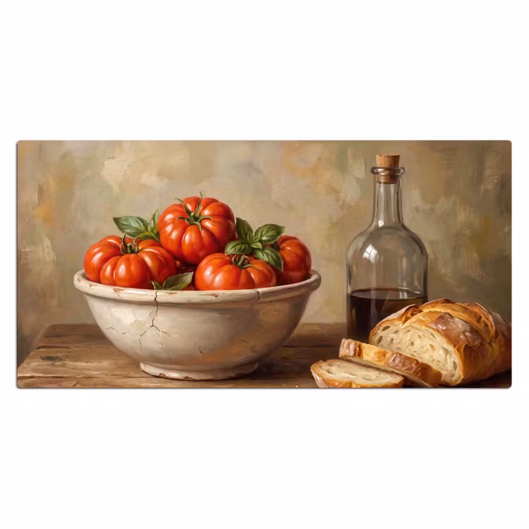 Desk Mat - Tomatoes - Bowl - Food - Tomaten - Kom - Eten Muismat XXL klein