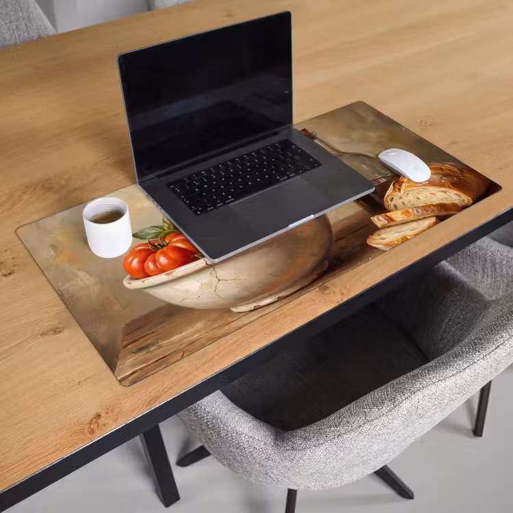 Desk Mat - Tomatoes - Bowl - Food - Tomaten - Kom - Eten Muismat XXL klein
