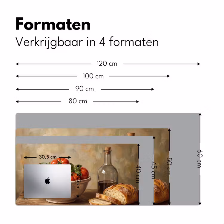 Desk Mat - Tomatoes - Bowl - Food - Tomaten - Kom - Eten Muismat XXL klein
