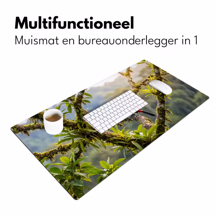 Toekan - Jungle - Natuur - Kleurrijk Muismat XXL klein -sfeer4