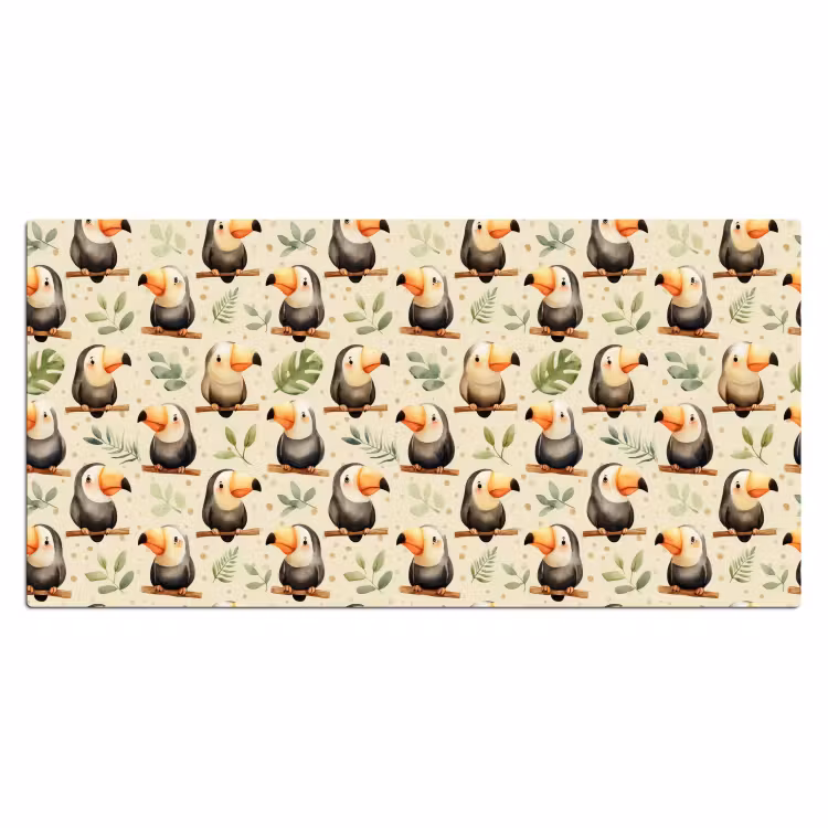 Toekans - Exotisch - Kleurrijk Muismat XXL klein 681 -3d_leeg