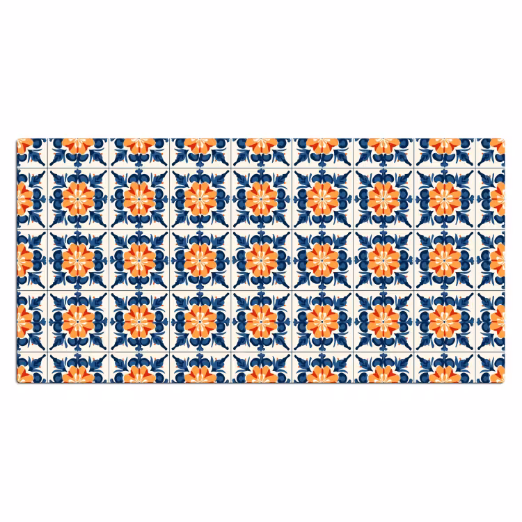Traditioneel - Tegel - Oranje Muismat XXL klein 681 -3d_leeg