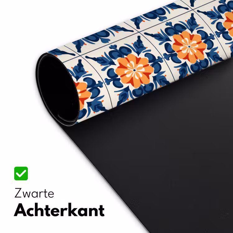 Traditioneel - Tegel - Oranje Muismat XXL klein 681 -sfeer2