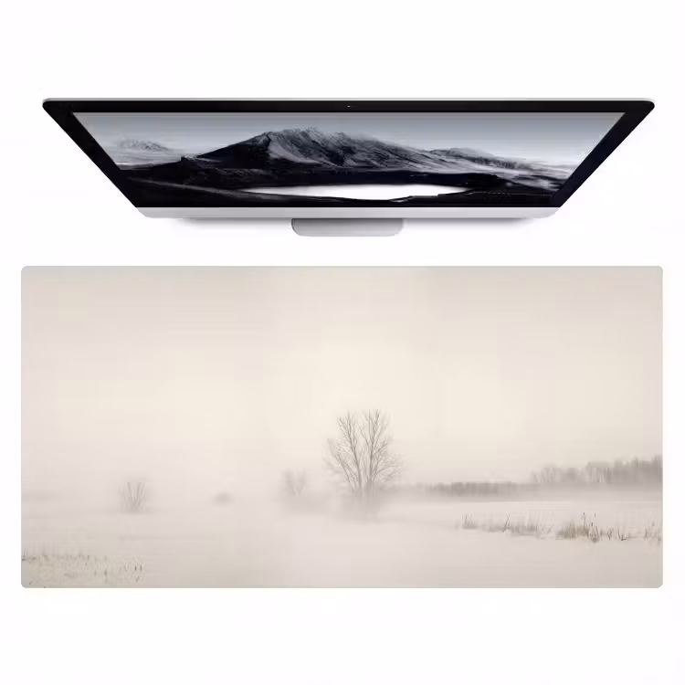 Boom - Mist - Sneeuw - Winter - Minimalistisch Muismat XXL klein -zzz3d