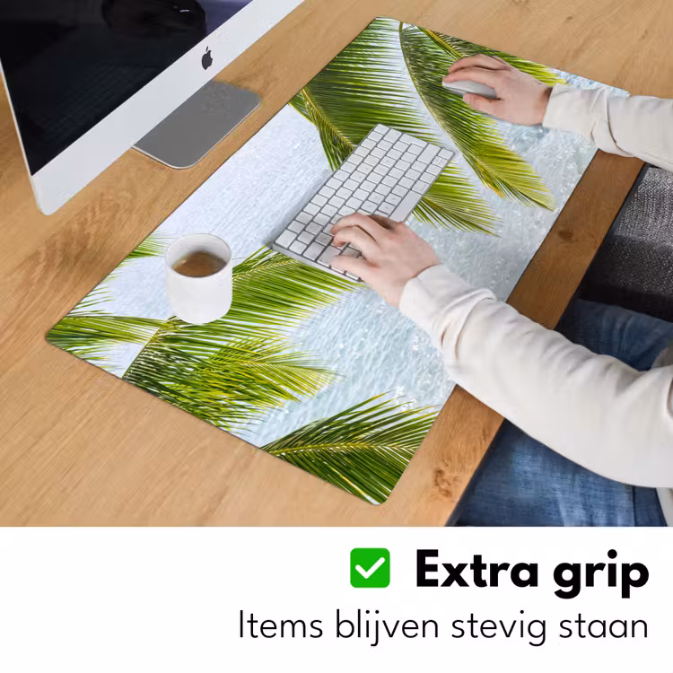 Boom - Bladeren - Water - Tropisch - Groen Muismat XXL klein -sfeer3