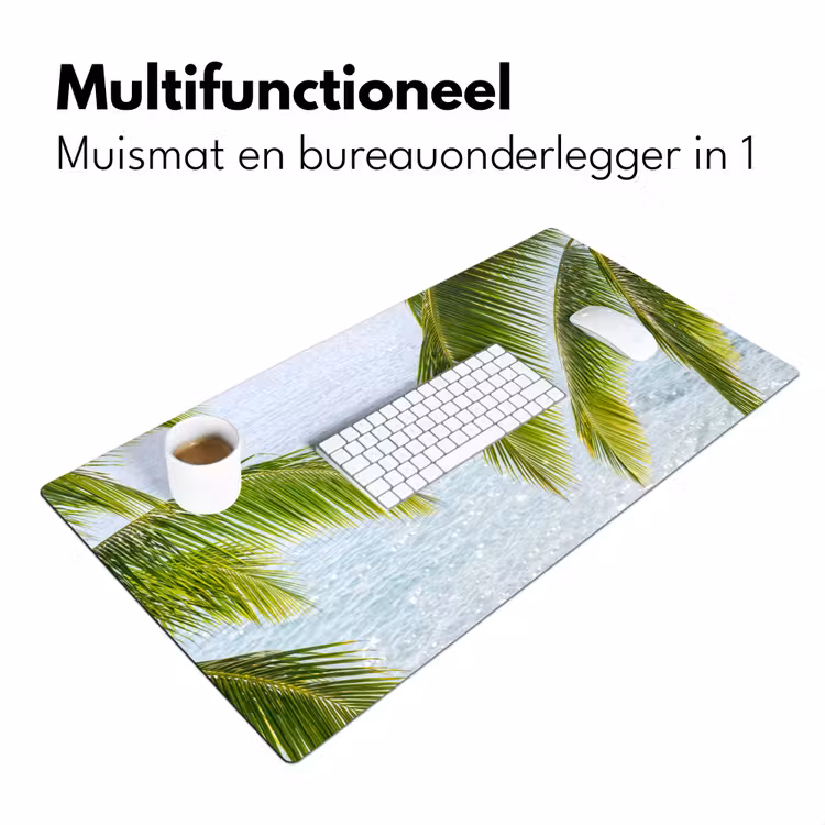 Boom - Bladeren - Water - Tropisch - Groen Muismat XXL klein -sfeer4