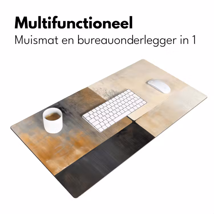 Boom - Vlakken - Takken - Kleurverloop Muismat XXL klein -sfeer4