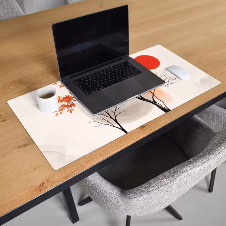 Desk Mat - Tree - Red - Abstract - Boom - Rood - Abstract Muismat XXL klein