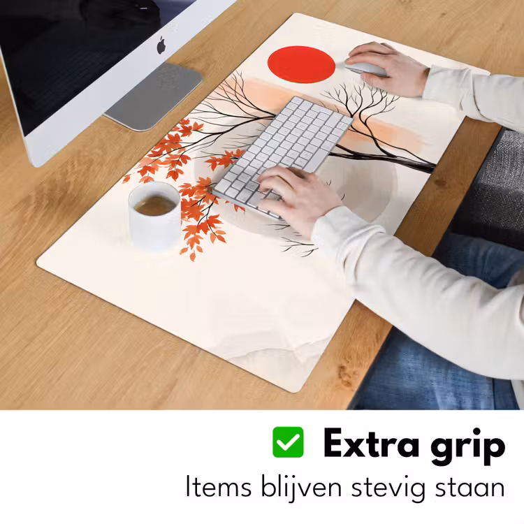 Desk Mat - Tree - Red - Abstract - Boom - Rood - Abstract Muismat XXL klein