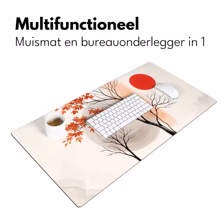 Desk Mat - Tree - Red - Abstract - Boom - Rood - Abstract Muismat XXL klein