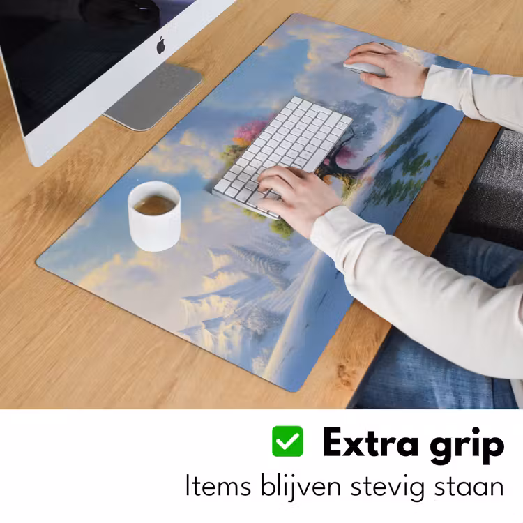 Boom - Seizoenen - Winter - Landschap Muismat XXL klein -sfeer3