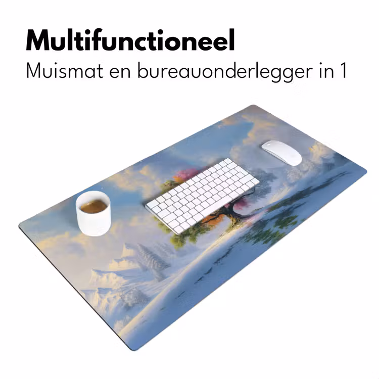 Boom - Seizoenen - Winter - Landschap Muismat XXL klein -sfeer4