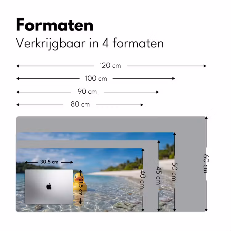 Tropisch - Badeend - geel Muismat XXL klein -sfeer5