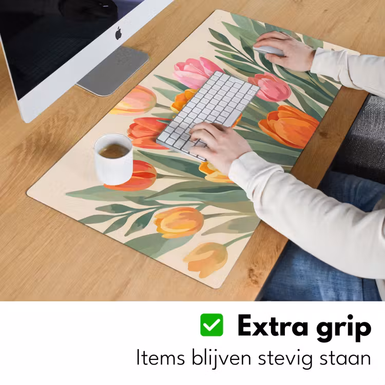 Tulpen - Abstract - Kleurrijk Muismat XXL klein -sfeer3