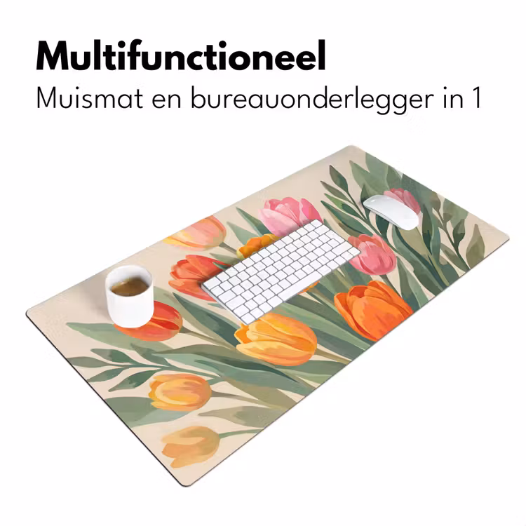 Tulpen - Abstract - Kleurrijk Muismat XXL klein -sfeer4