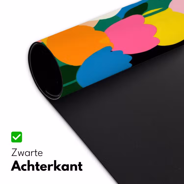 Tulpen - Kat - Kleurrijk Muismat XXL klein -sfeer2