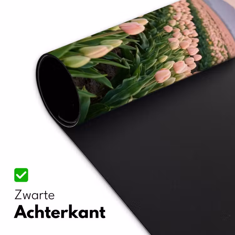 Tulpen - Landschap - Roze Muismat XXL klein -sfeer2