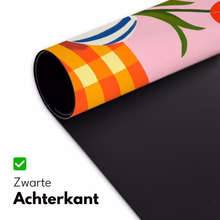 Tulpen - Roze - Vaas Muismat XXL klein -sfeer2