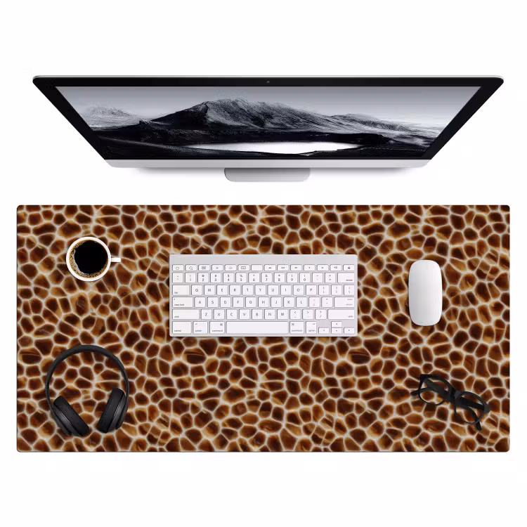 Schildpad - Patroon - Bruin Muismat XXL klein 681 -3d