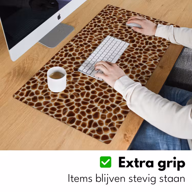 Schildpad - Patroon - Bruin Muismat XXL klein 681 -sfeer3
