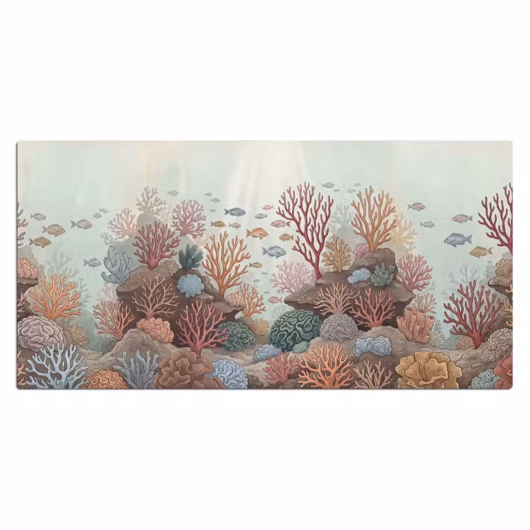 Onderwater - Koraal - Vis - Natuur Muismat XXL klein -3d_leeg