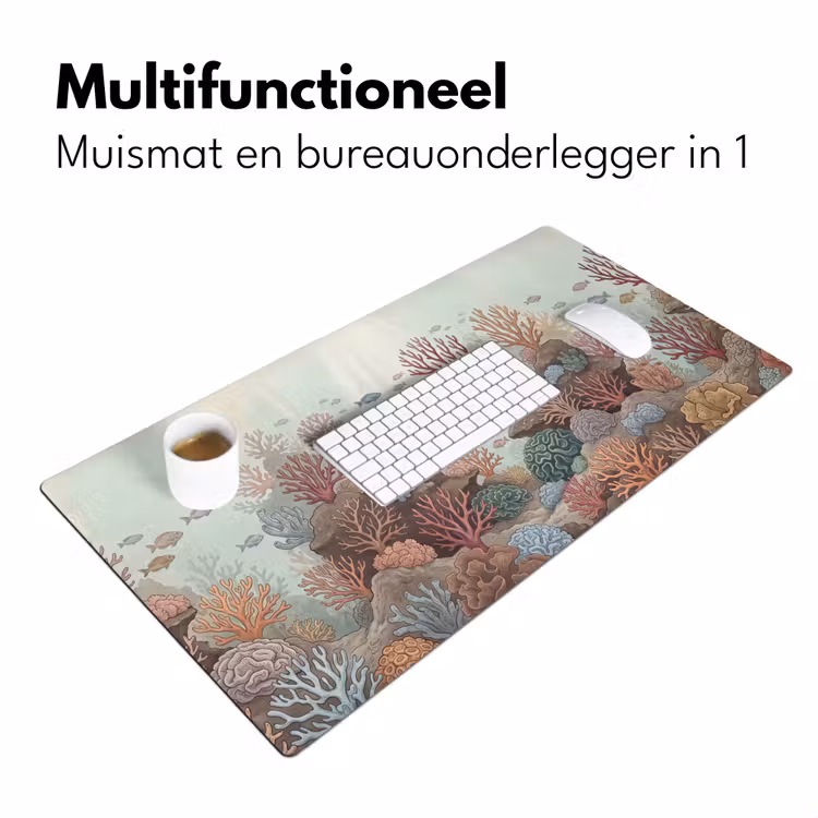 Onderwater - Koraal - Vis - Natuur Muismat XXL klein -sfeer4