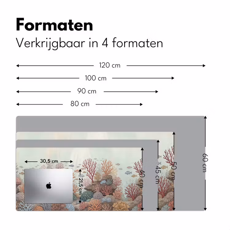 Onderwater - Koraal - Vis - Natuur Muismat XXL klein -sfeer5