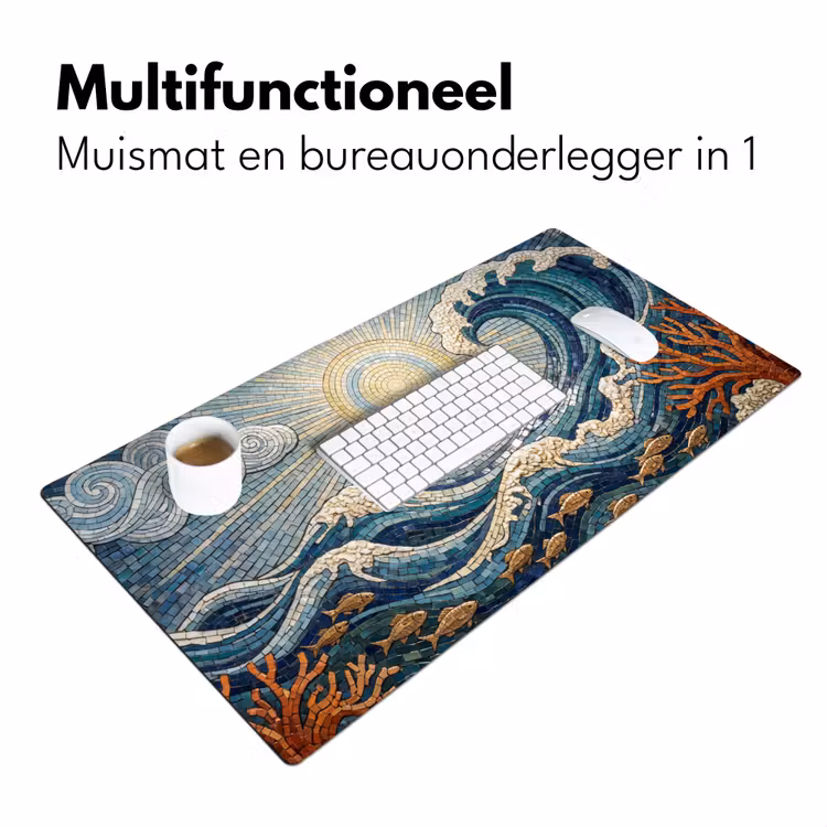 Onderwater - Koraal - Vis - Natuur - Kunst Muismat XXL klein -sfeer4