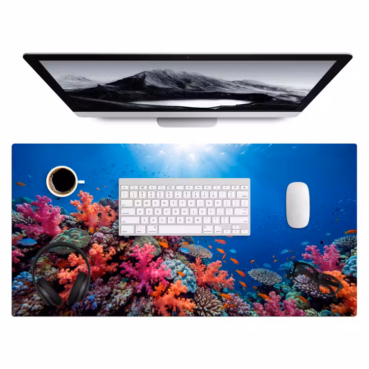 Onderwater - Koraalrif - Vissen - Oceaan - Natuur Muismat XXL klein -3d