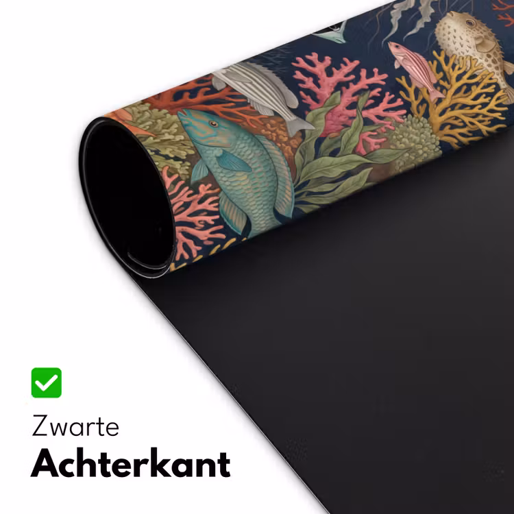 Onderwaterwereld - Vissen - Koraal - Illustratie - Kleurrijk Muismat XXL klein -sfeer2