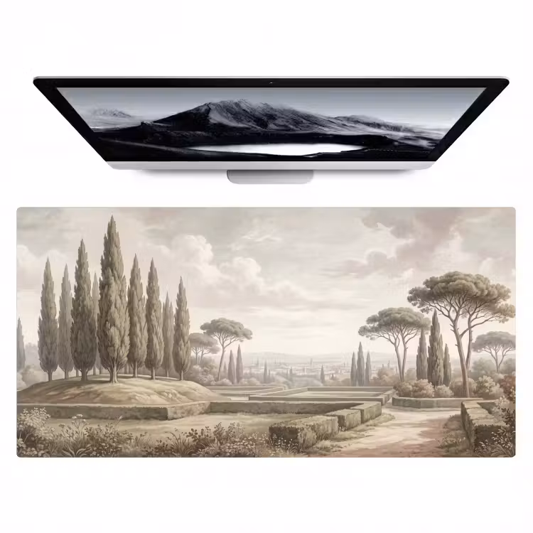 Vallei - Tuin - Natuur - Groen Muismat XXL klein -zzz3d
