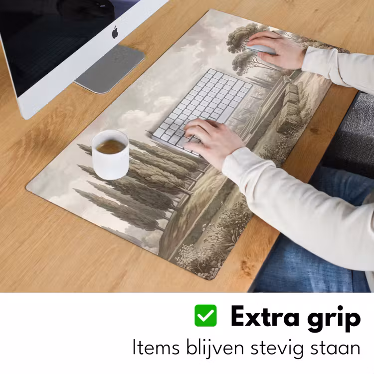 Vallei - Tuin - Natuur - Groen Muismat XXL klein -sfeer3