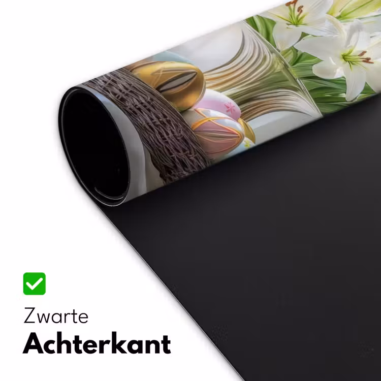 Vaas - Eieren - Bloemen Muismat XXL klein -sfeer2