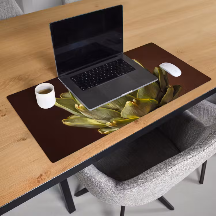 Desk Mat - Vegetable - Artichoke - Green - Groente - Artisjok - Groen Muismat XXL klein
