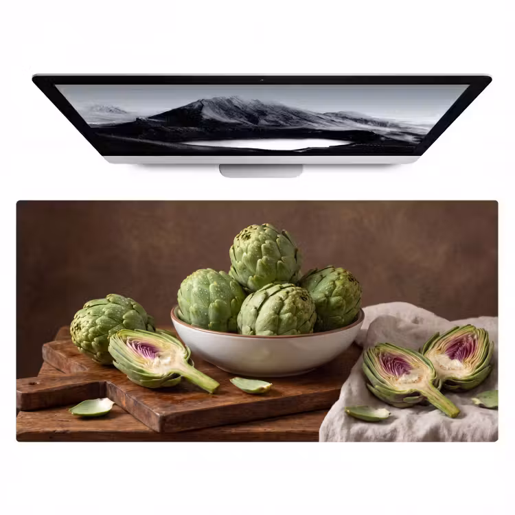 Desk Mat - Vegetables - Artichoke - Kitchen - Groenten - Artisjok - Keuken Muismat XXL klein