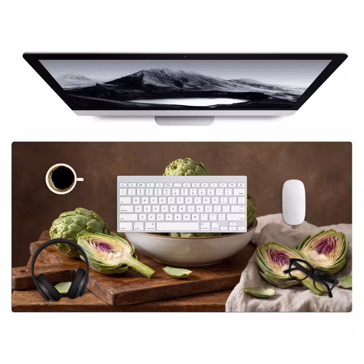 Desk Mat - Vegetables - Artichoke - Kitchen - Groenten - Artisjok - Keuken Muismat XXL klein