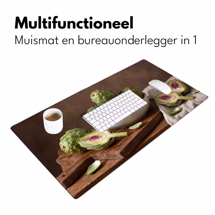 Desk Mat - Vegetables - Artichoke - Kitchen - Groenten - Artisjok - Keuken Muismat XXL klein