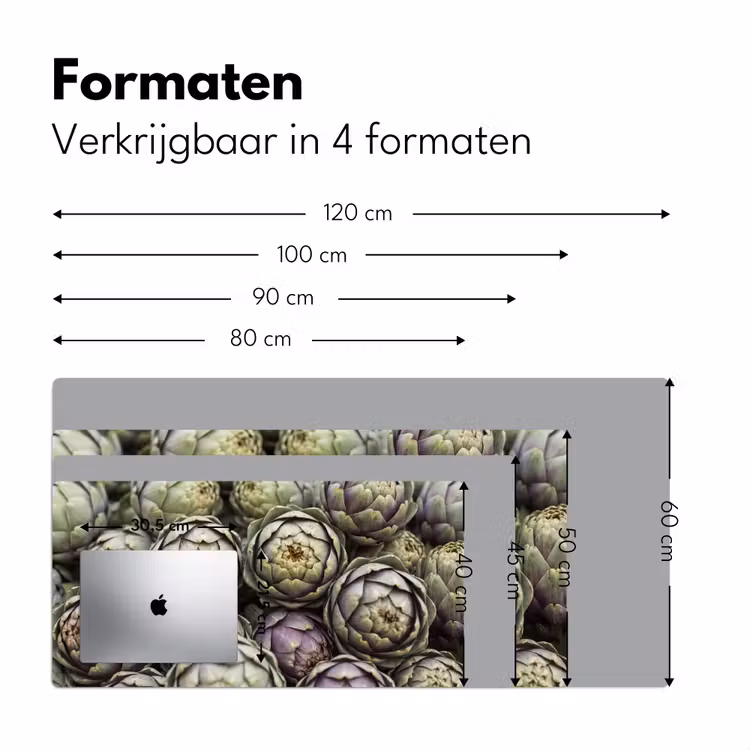 Desk Mat - Vegetables - Fresh - Food - Groenten - Vers - Eten Muismat XXL klein