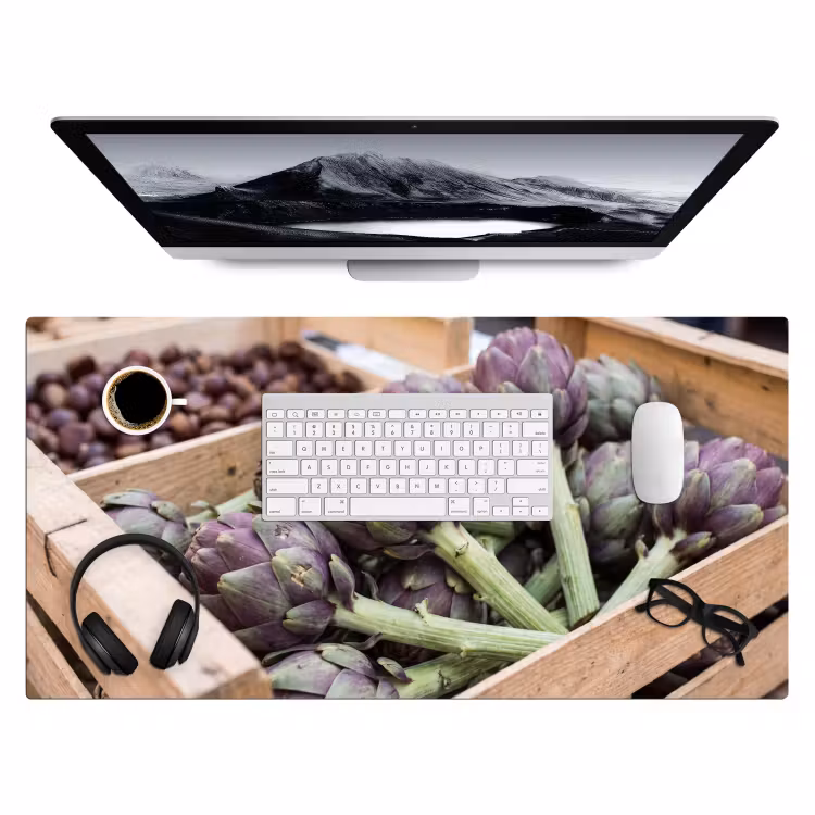 Desk Mat - Vegetables - Market - Fresh - Groenten - Markt - Vers Muismat XXL klein