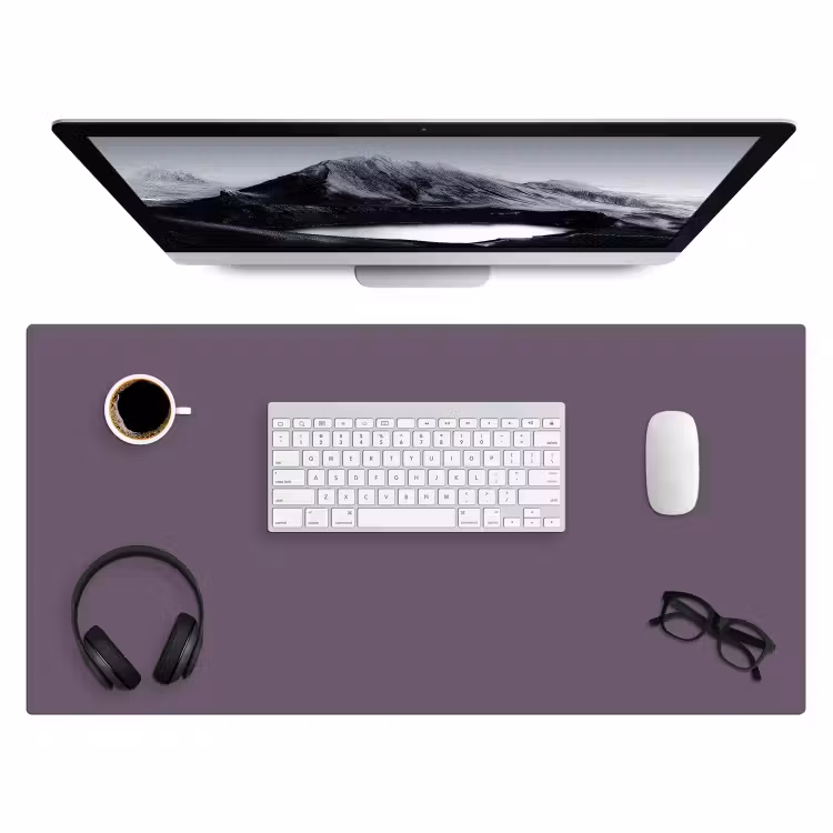 Velvet - Aubergine - Paars Muismat XXL klein 681 -3d