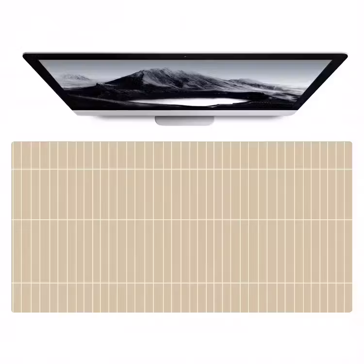 Verticaal - Wandtegel - Crème - Beige Muismat XXL klein 681 -zzz3d