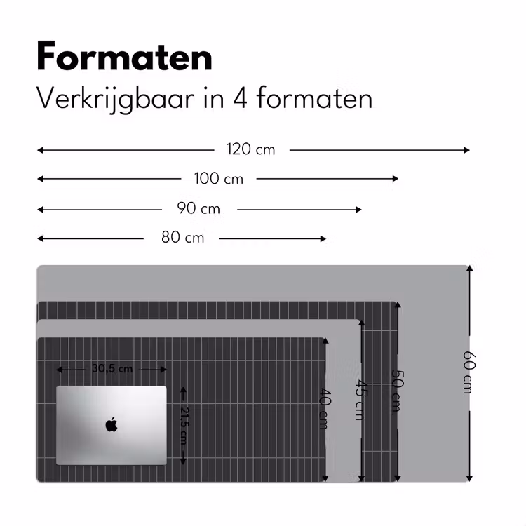 Verticaal - Wandtegel - Donkergrijs Muismat XXL klein 681 -sfeer5