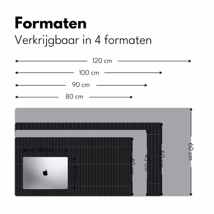 Verticaal - Wandtegel - Mat - Zwart Muismat XXL klein 681 -sfeer5